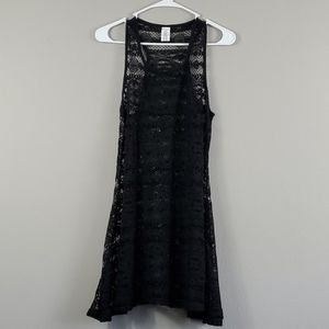West Loop Black Lace Cover Up Size L